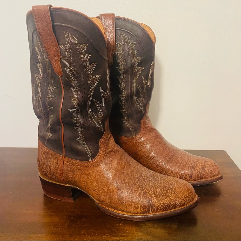 Tecovas ‘The Weston’ Russet Smooth Ostrich Mens Size 10 EE Cowboys Boots